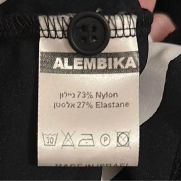 Black and White Polka Dot Long Sleeve Dress tekbika by alembika - Picture 4 of 7